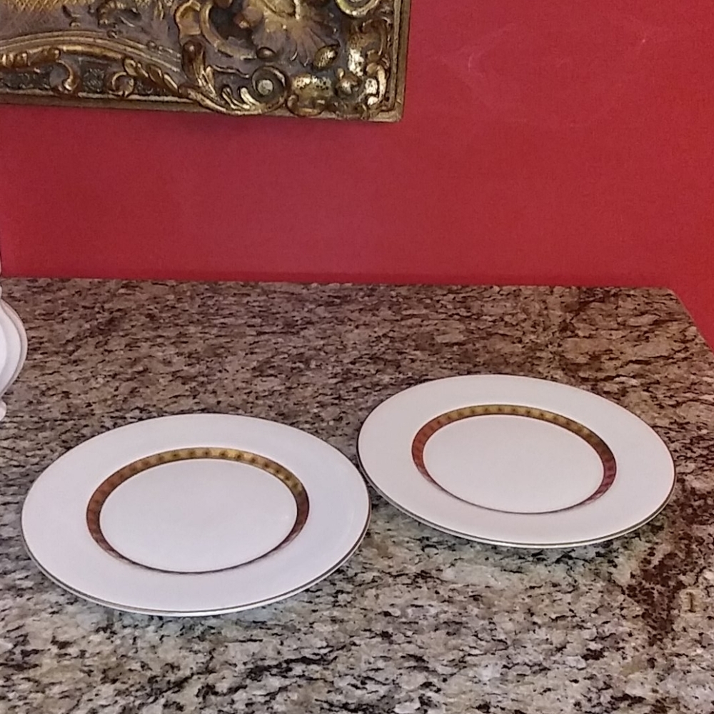 1119 Set of 2 Castleto Golden Classic Salad Plates